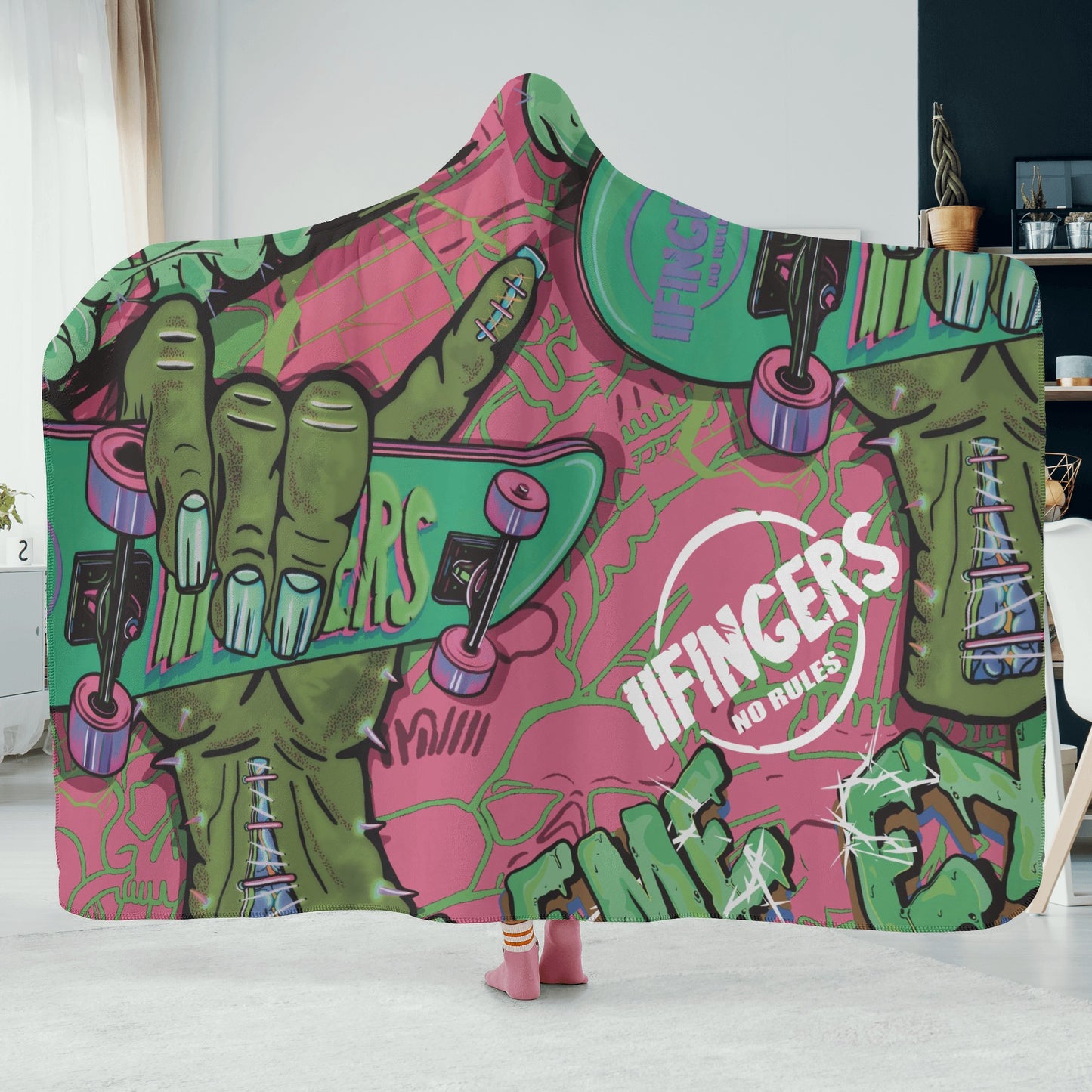 Skateboarding Hooded Blanket