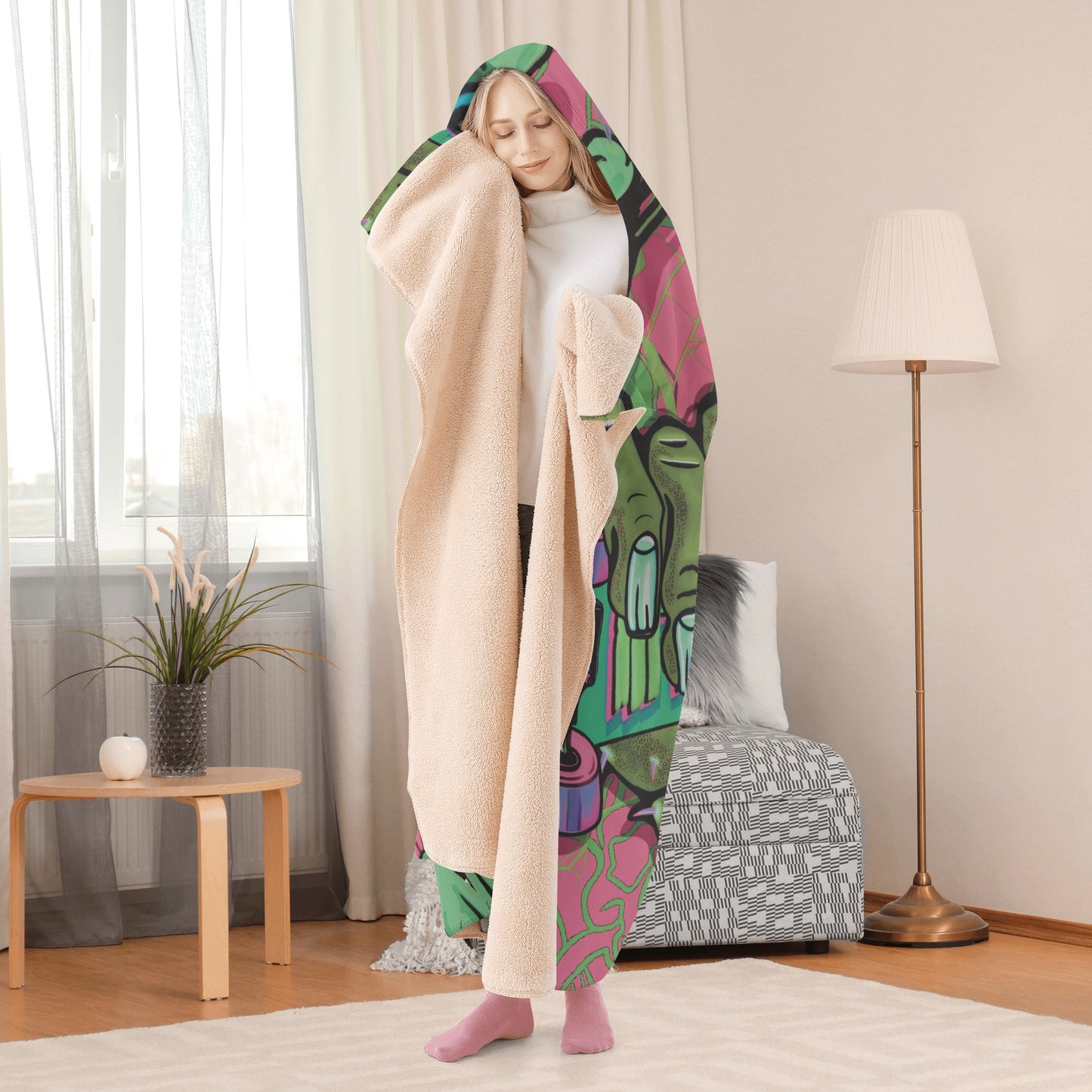 Skateboarding Hooded Blanket