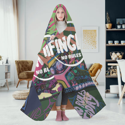 11 fingers artwork Hooded Blanket