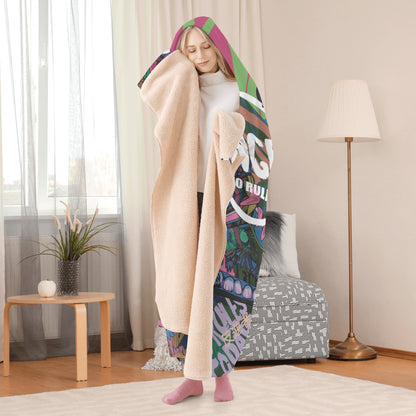 11 fingers artwork Hooded Blanket