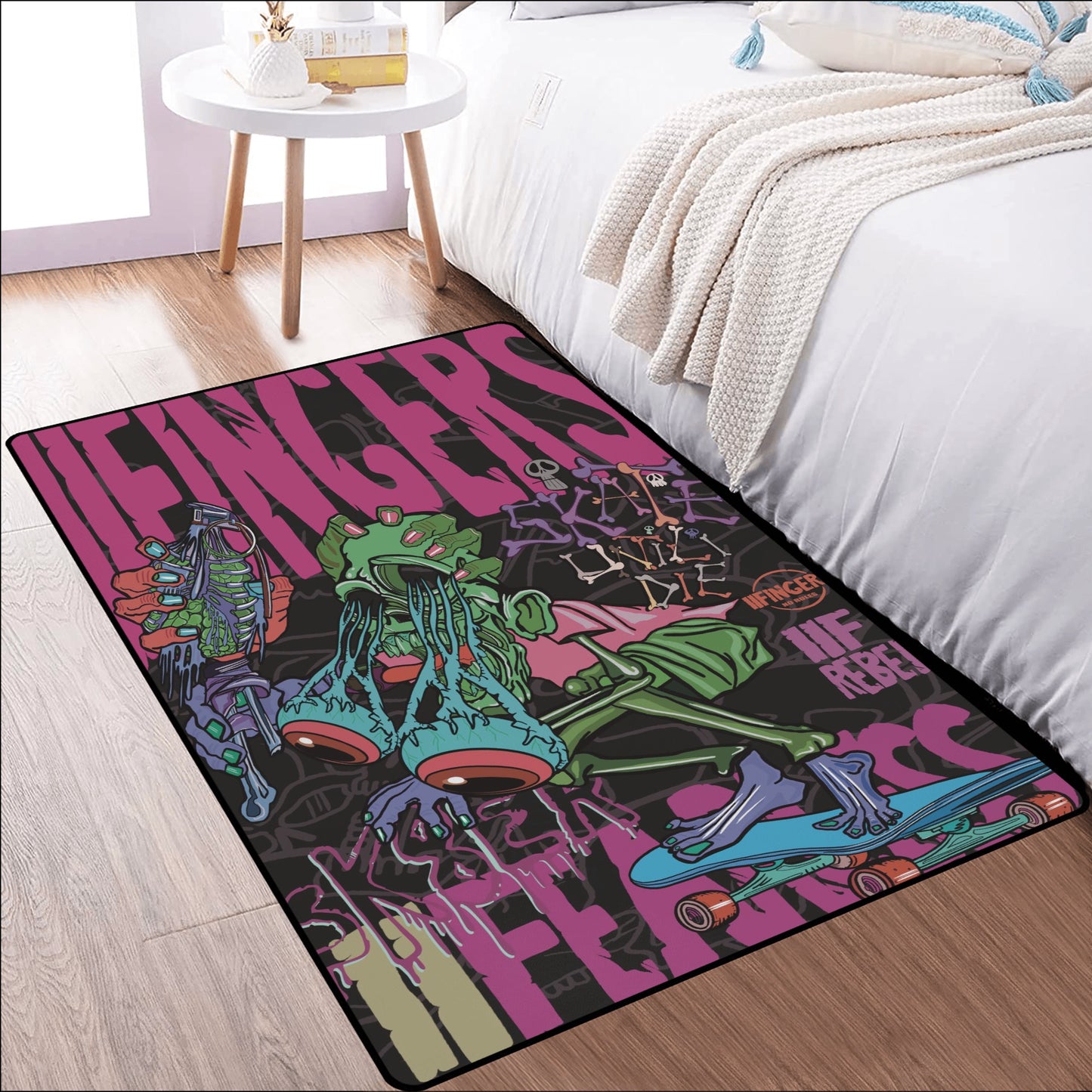 Skateboarding Sofa Area Bedroom Rug