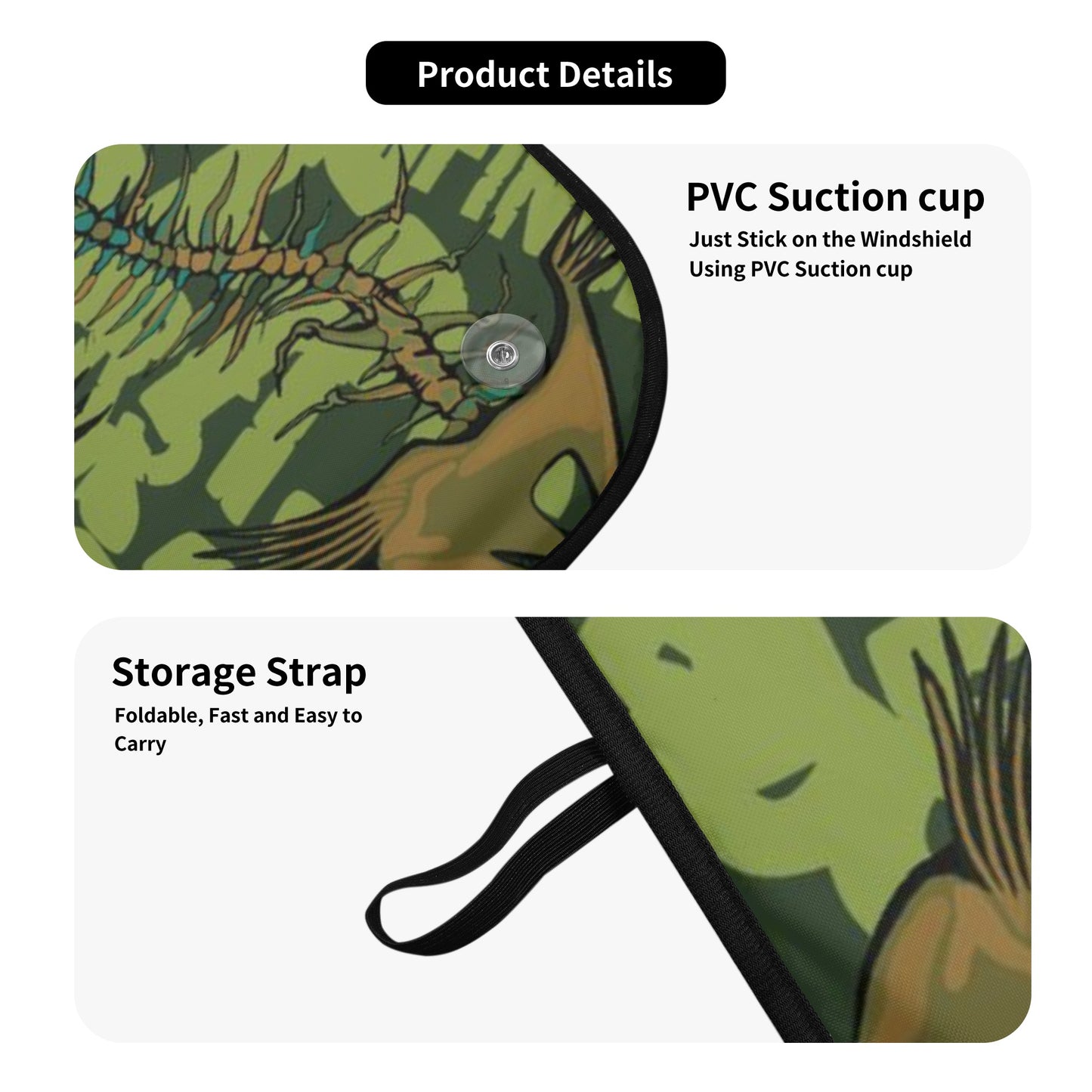 Car /Van  Sun Shade( camouflage  fish green )