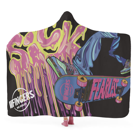 “Skateboarder”Hooded Blanket