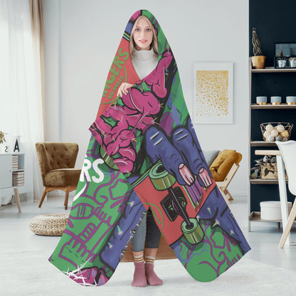 Skateboarding Hooded Blanket