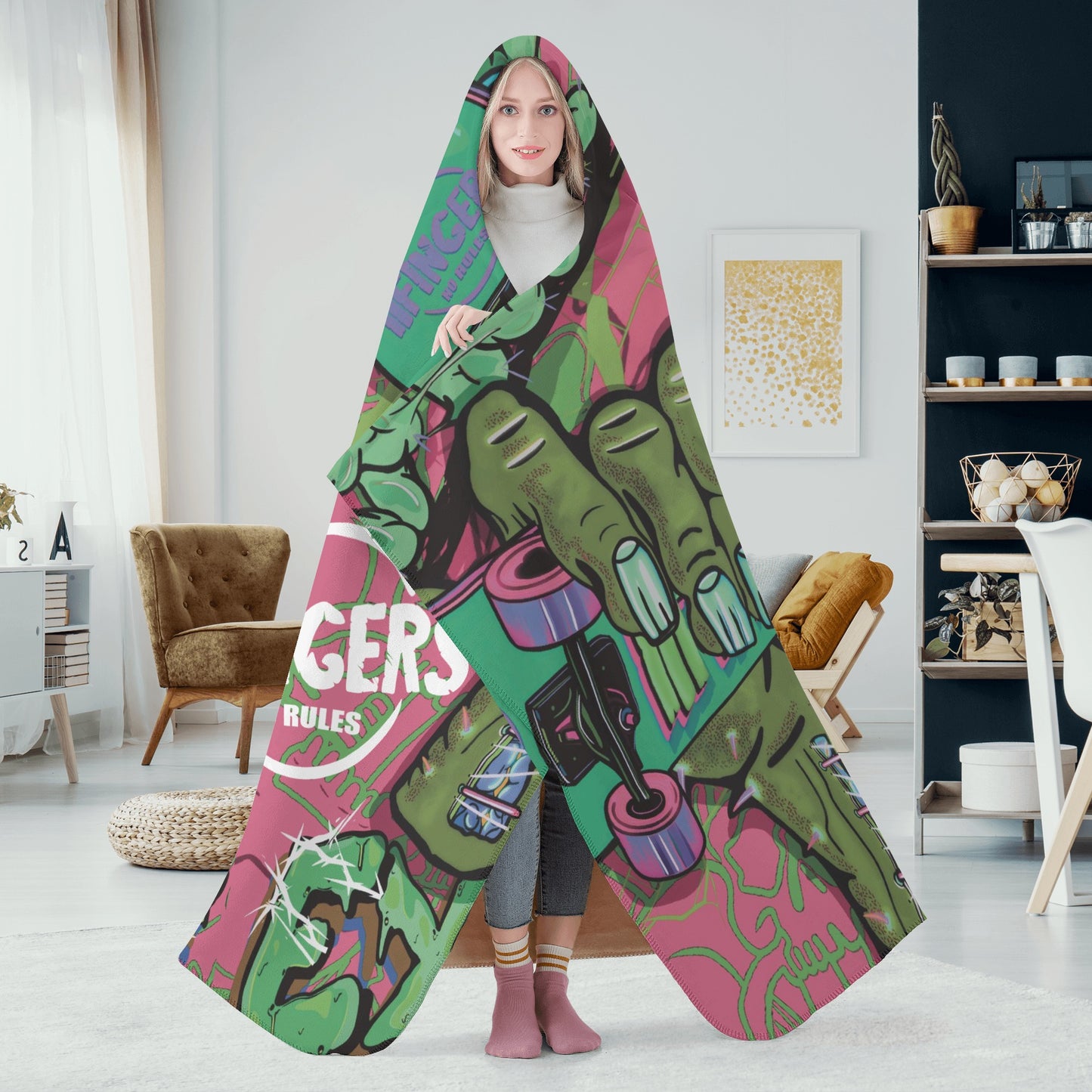 Skateboarding Hooded Blanket