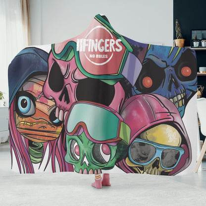 ‘Crazy faces’ Hooded Blanket