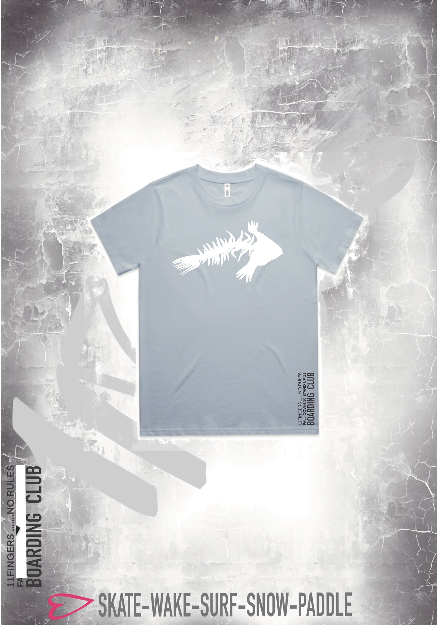 Ladies short sleeve T-shirt ( White fish )