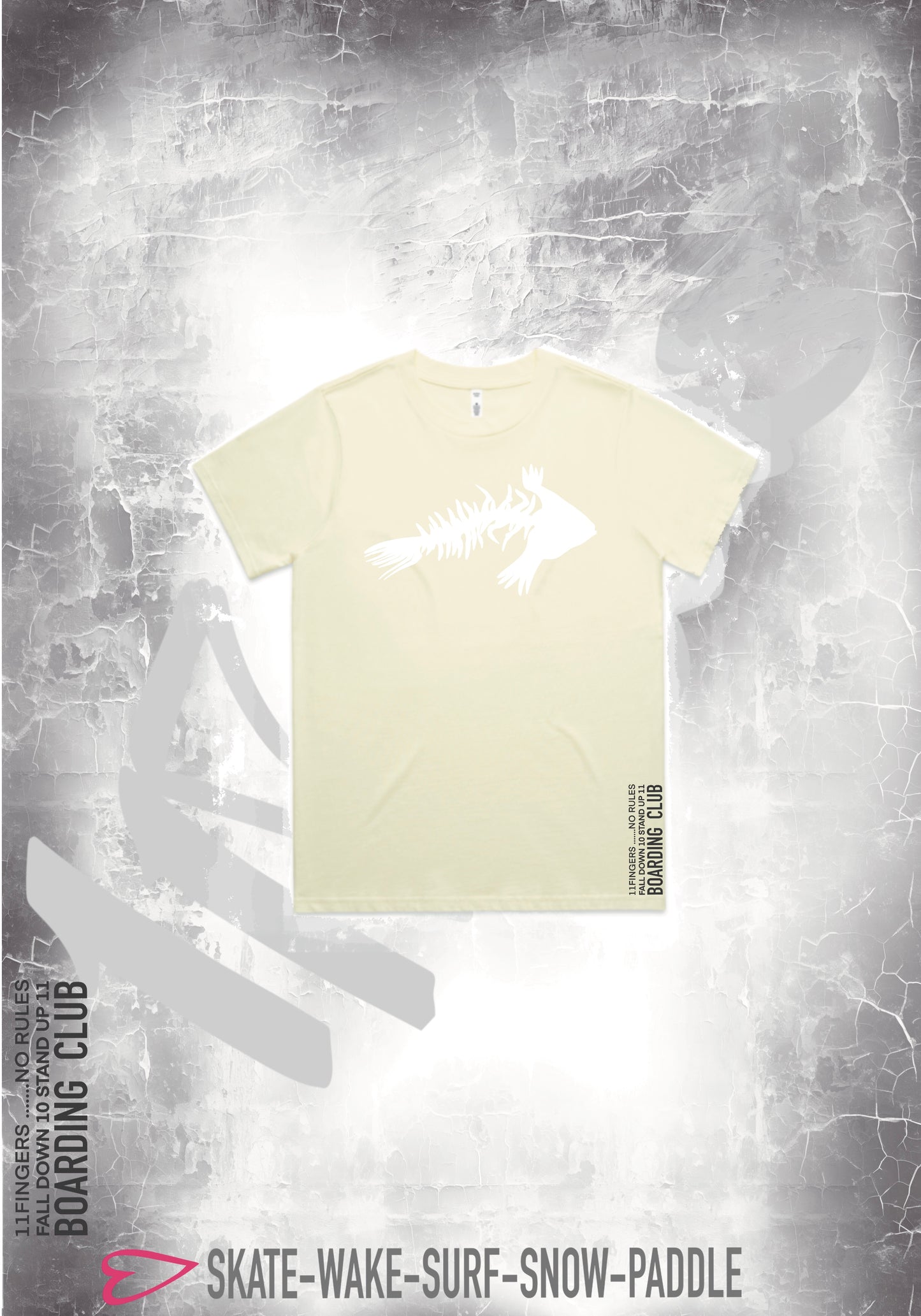 Ladies short sleeve T-shirt ( White fish )