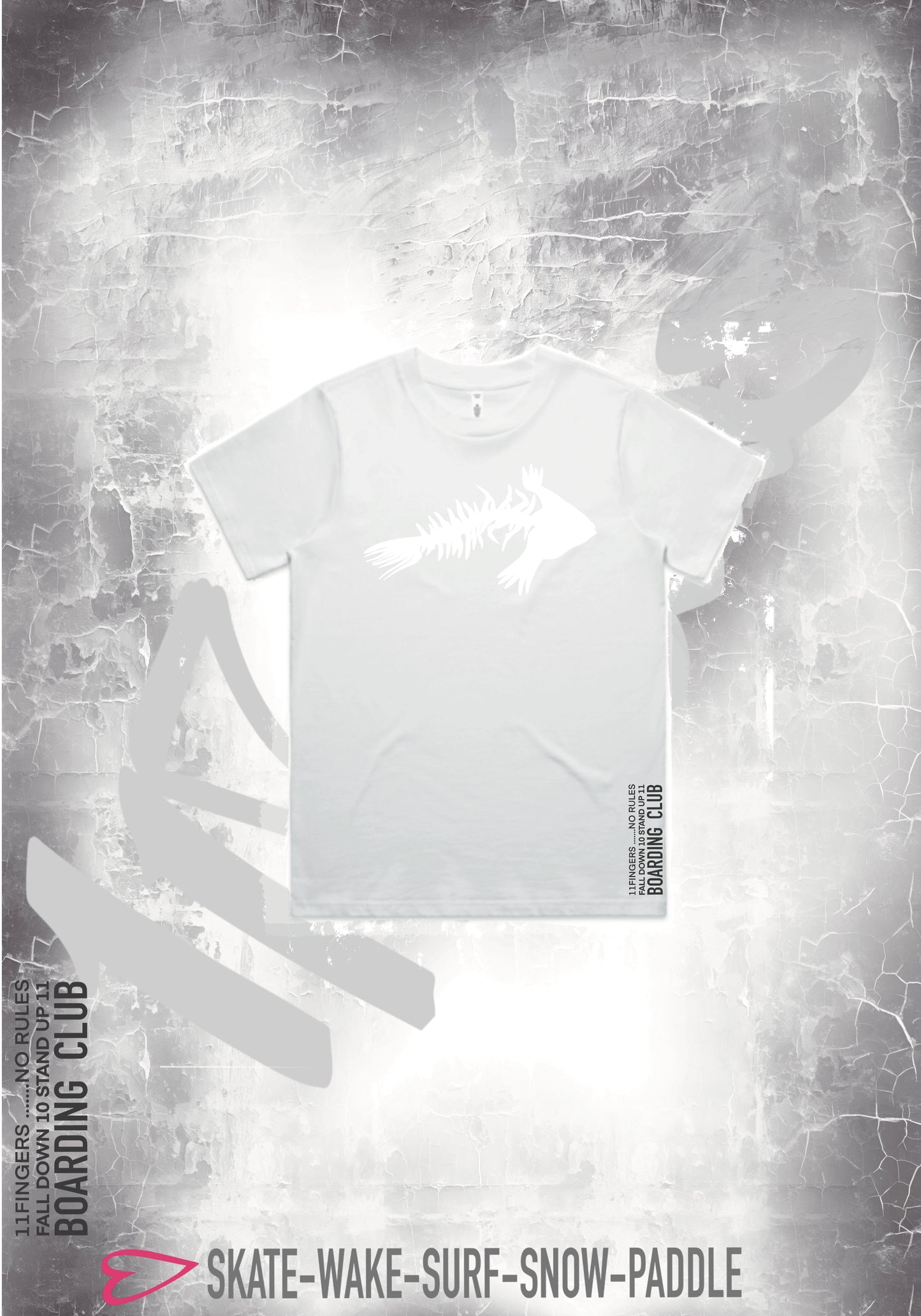 Ladies short sleeve T-shirt ( White fish )