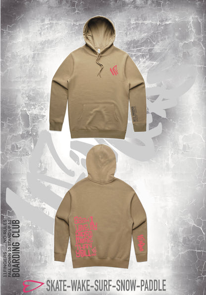 Men’s hoodie “sssh” punchy pinks