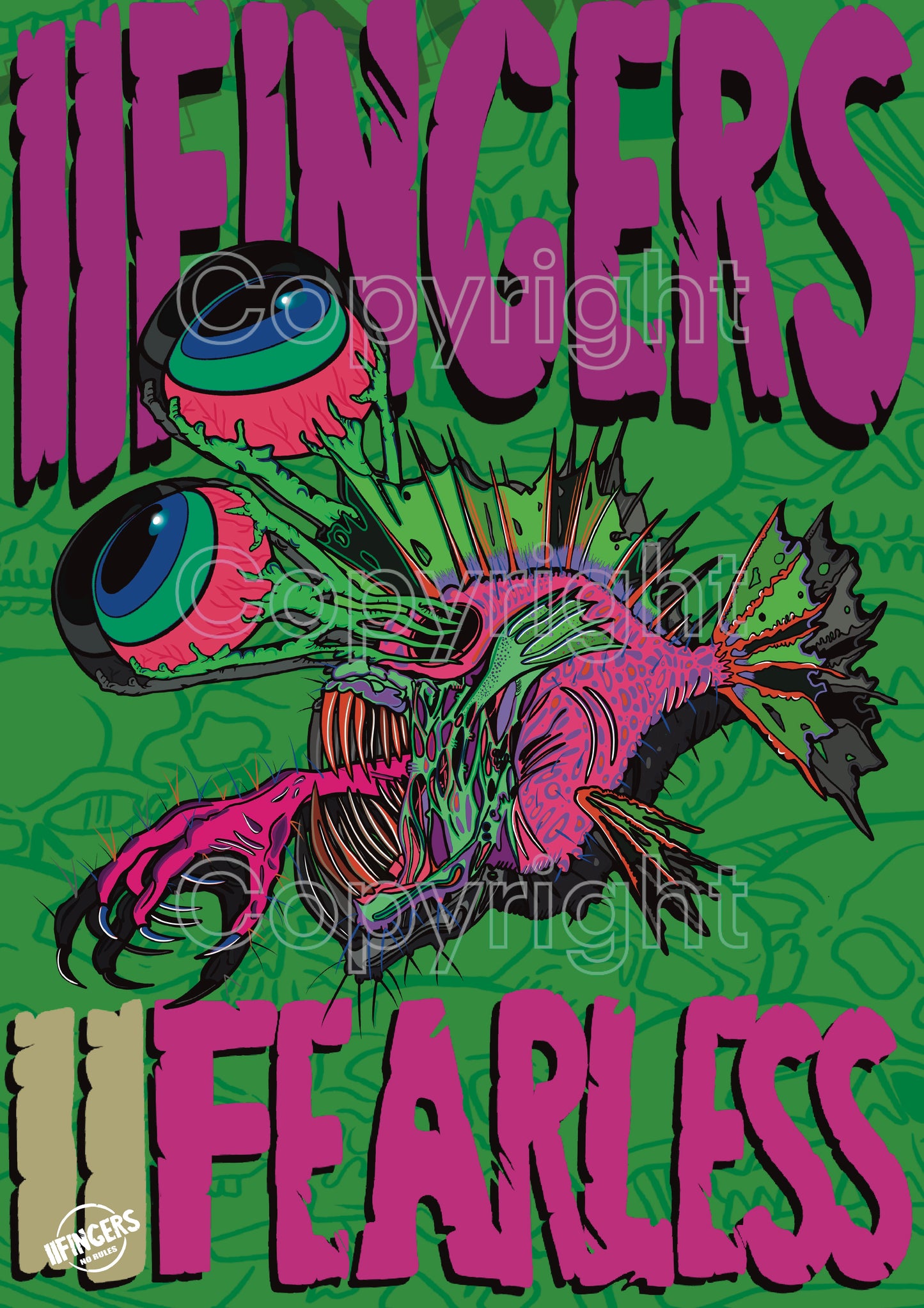 Fearless raptor fish (green)