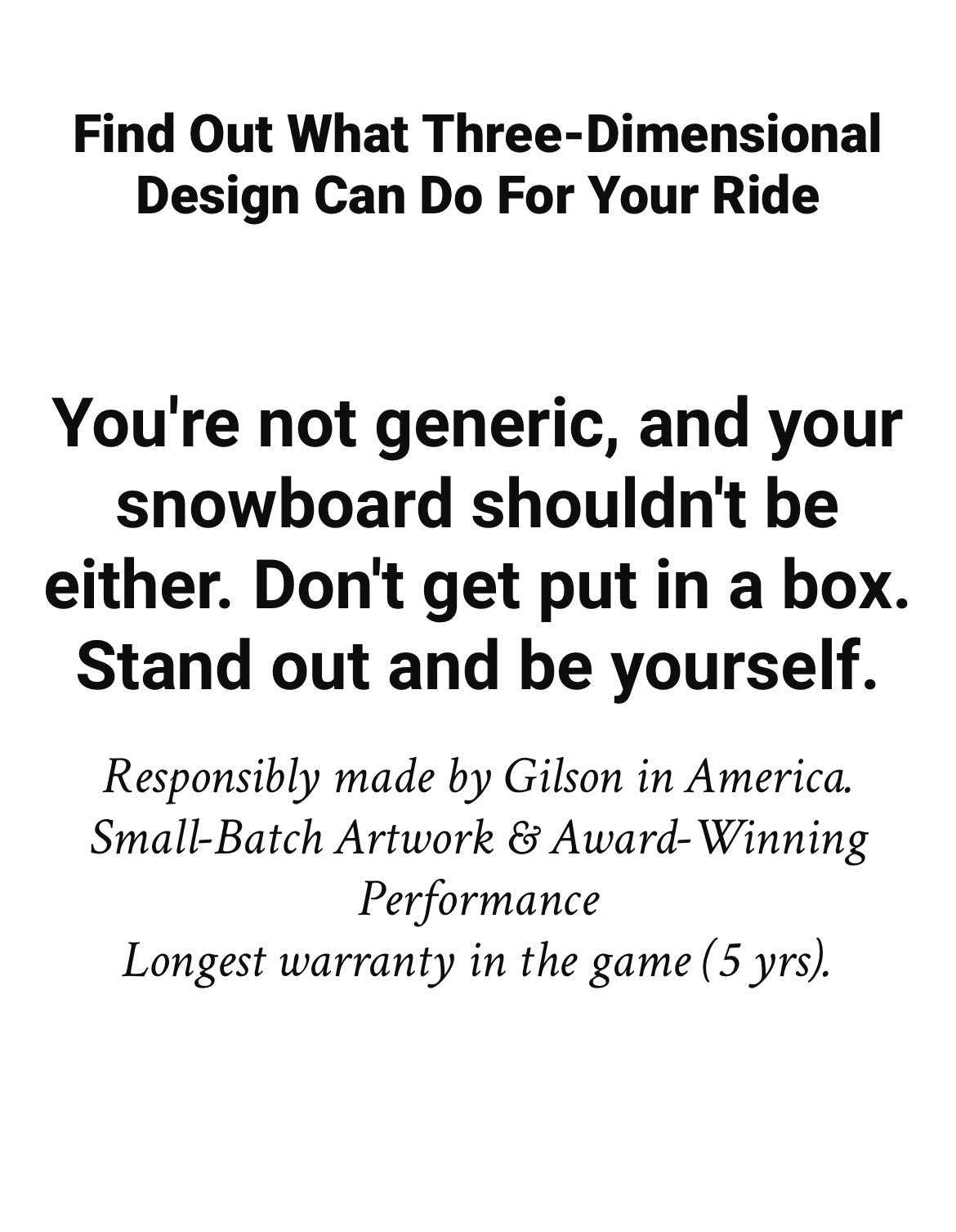 Gilson snowboard